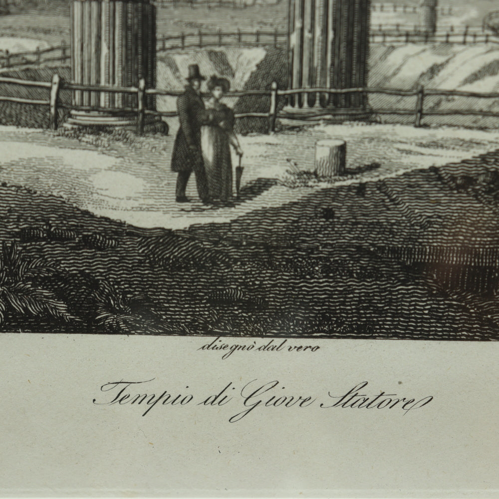 AW7-005: Domenico Amici - 20th Century Engravings (3) of Italian Architectural  Antiquity Monuments