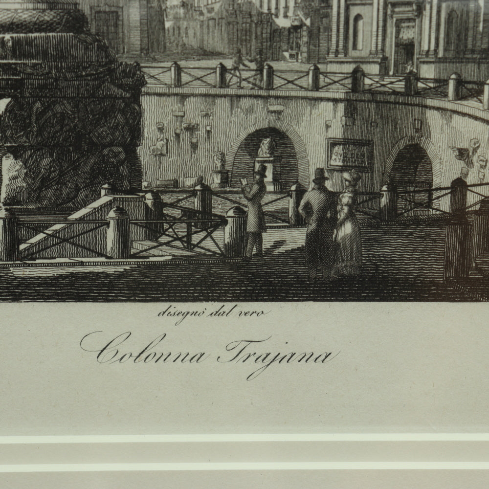 AW7-005: Domenico Amici - 20th Century Engravings (3) of Italian Architectural  Antiquity Monuments