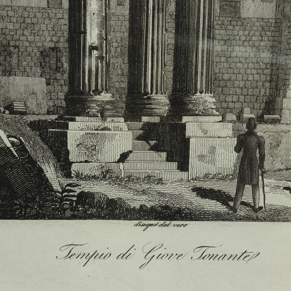 AW7-005: Domenico Amici - 20th Century Engravings (3) of Italian Architectural  Antiquity Monuments