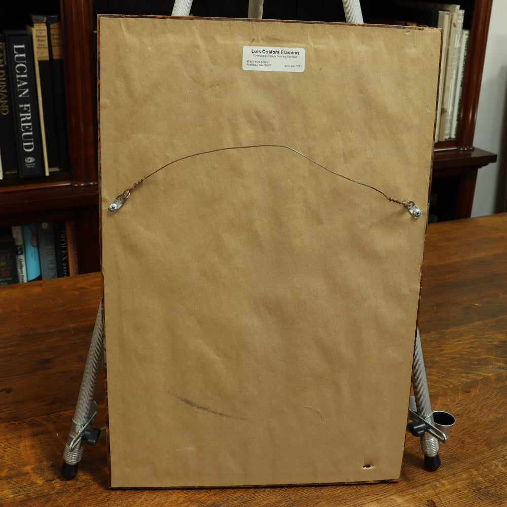 AW5-013: Aurelia Wheeler Reid Early 20th C Pastel on Paper "Street Sweeper"