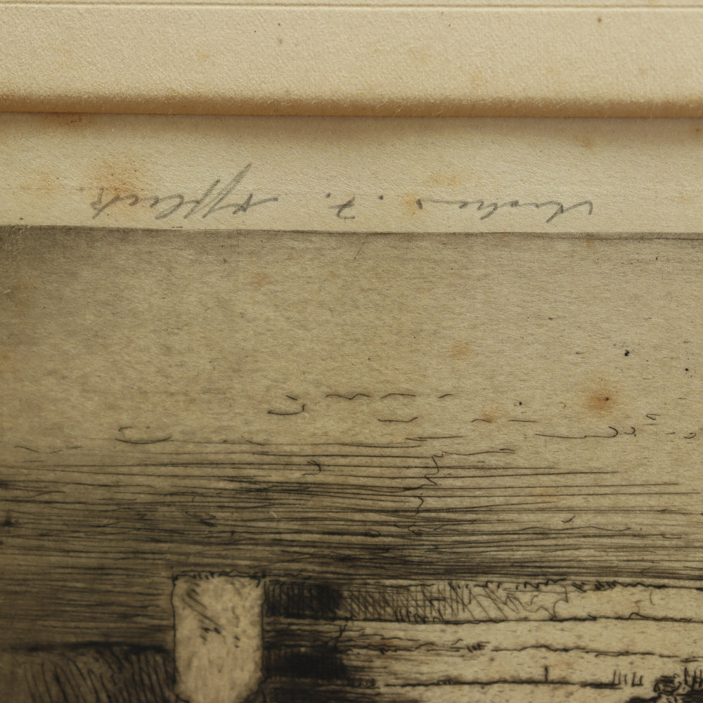 AW7-080: Late 19th C Etching of Arched Moorish Ached Doorway