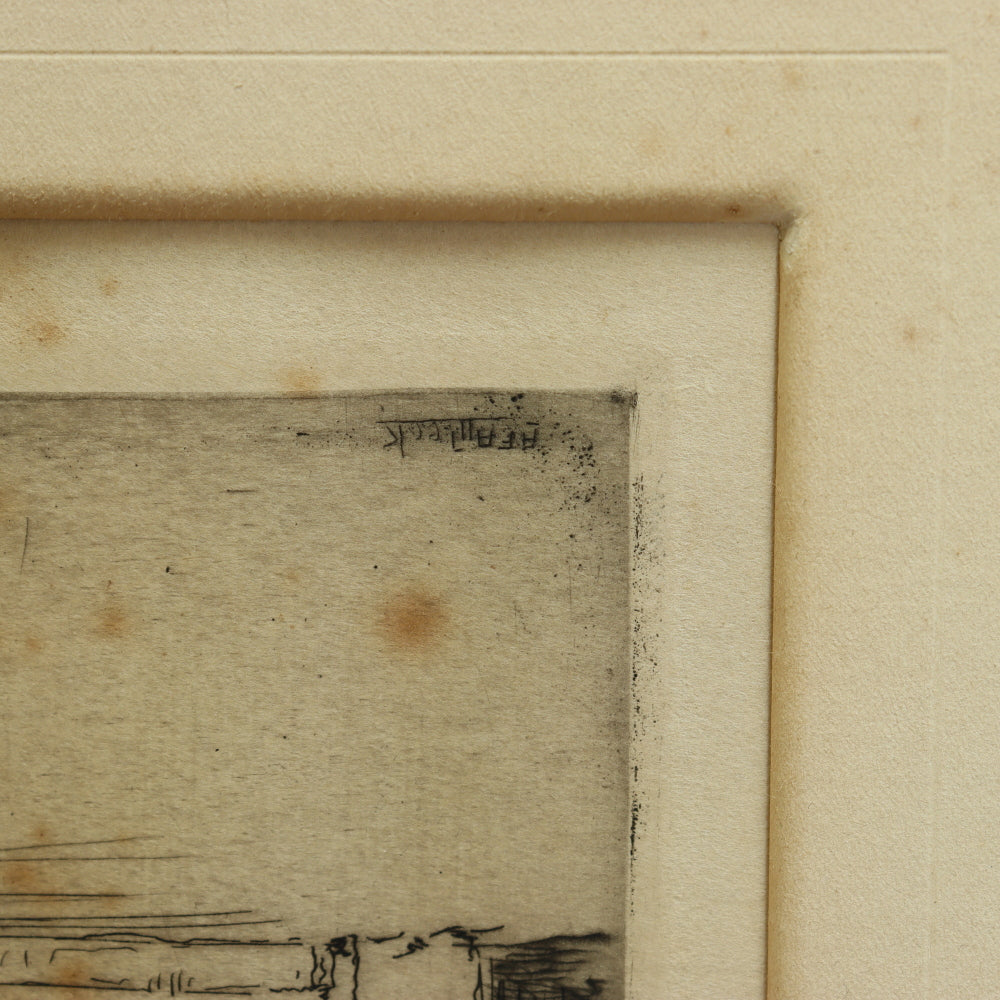 AW7-080: Late 19th C Etching of Arched Moorish Ached Doorway