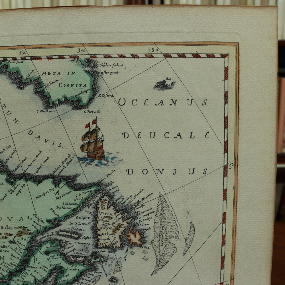 AW7-081: Antique Later Engraving of Henricum Hondium's America Septentrionalis