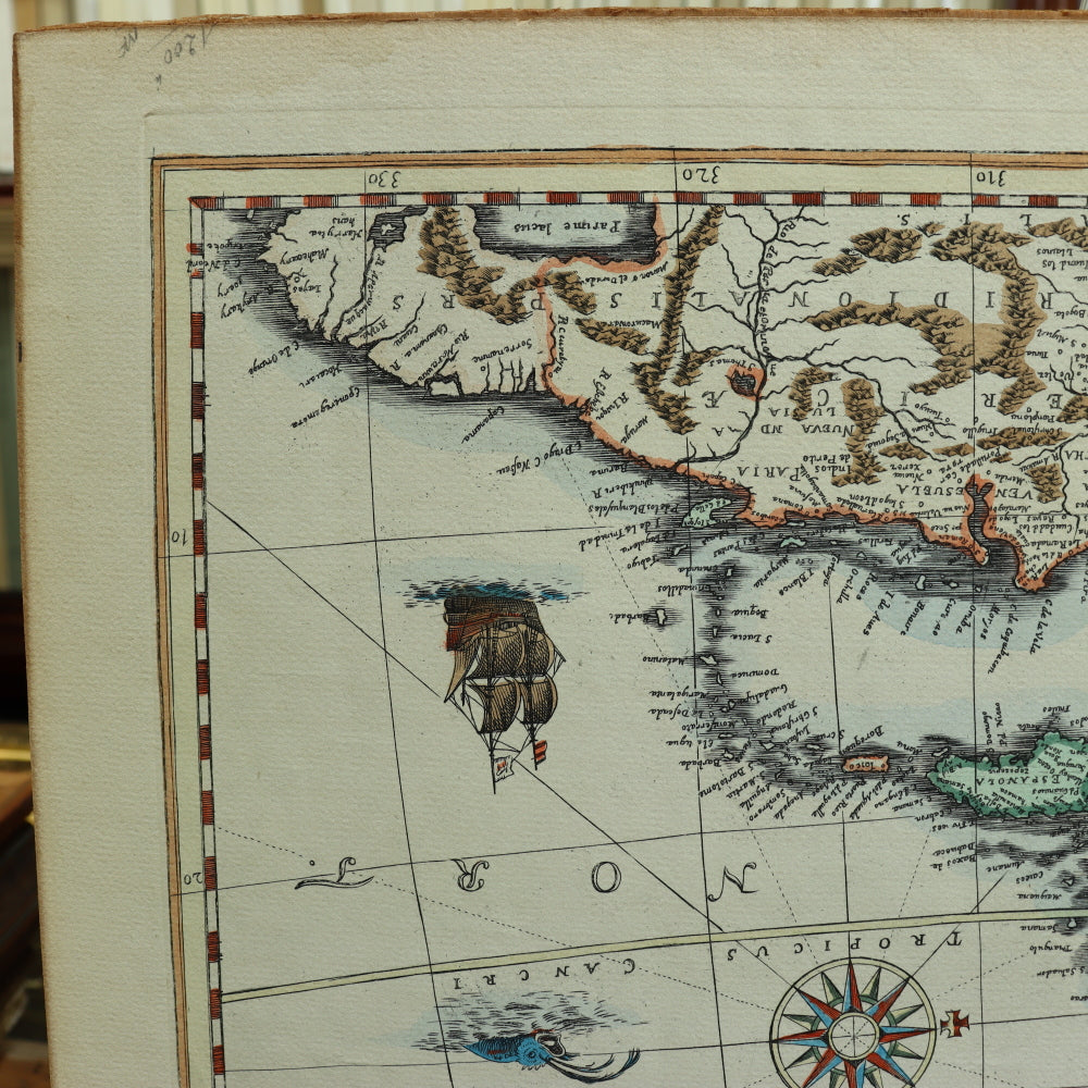 AW7-081: Antique Later Engraving of Henricum Hondium's America Septentrionalis