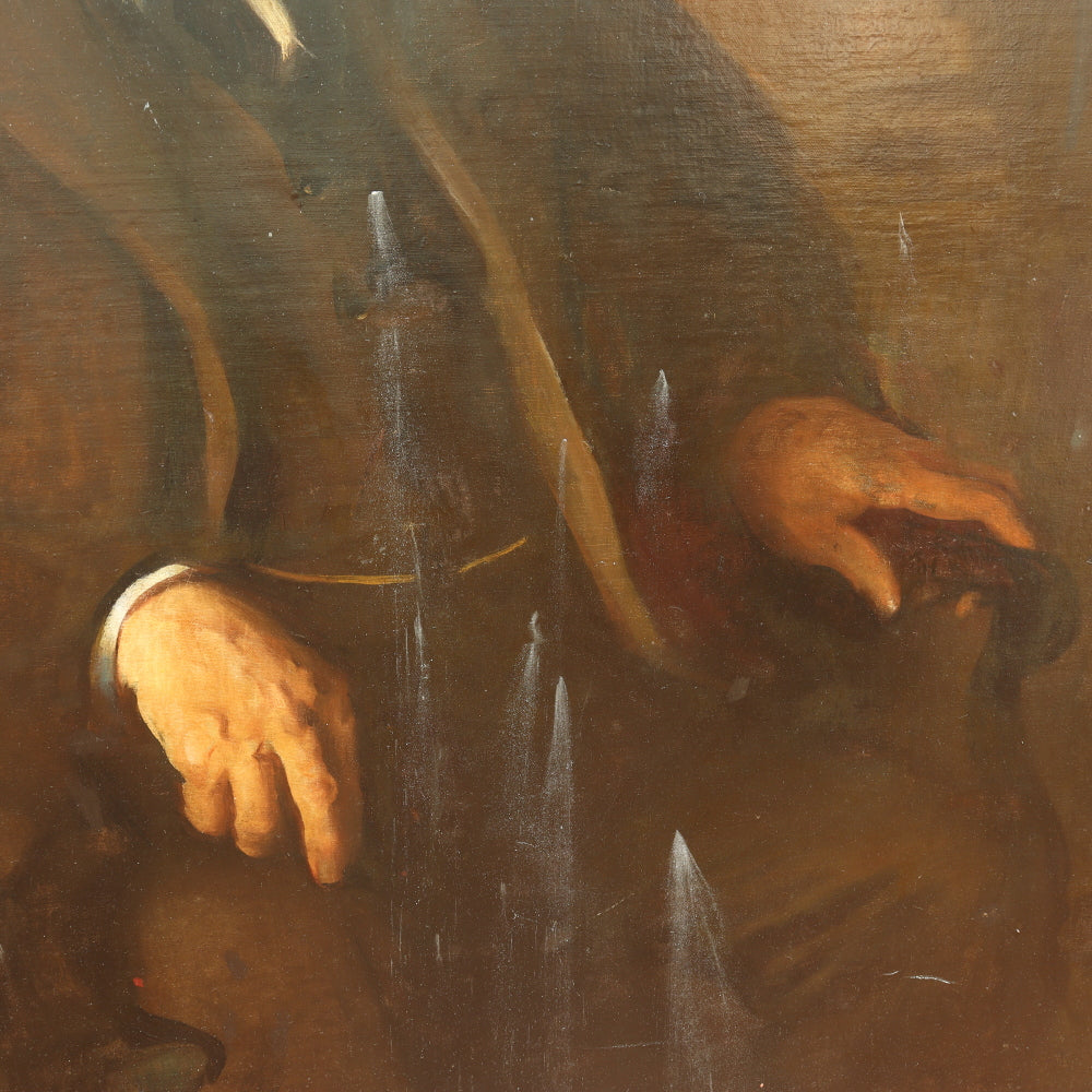 AW007 - JOHN CHRISTIAN JOHANSEN (1876 -1964) - PORTRAIT OF A GENTLEMAN - OIL ON CANVAS