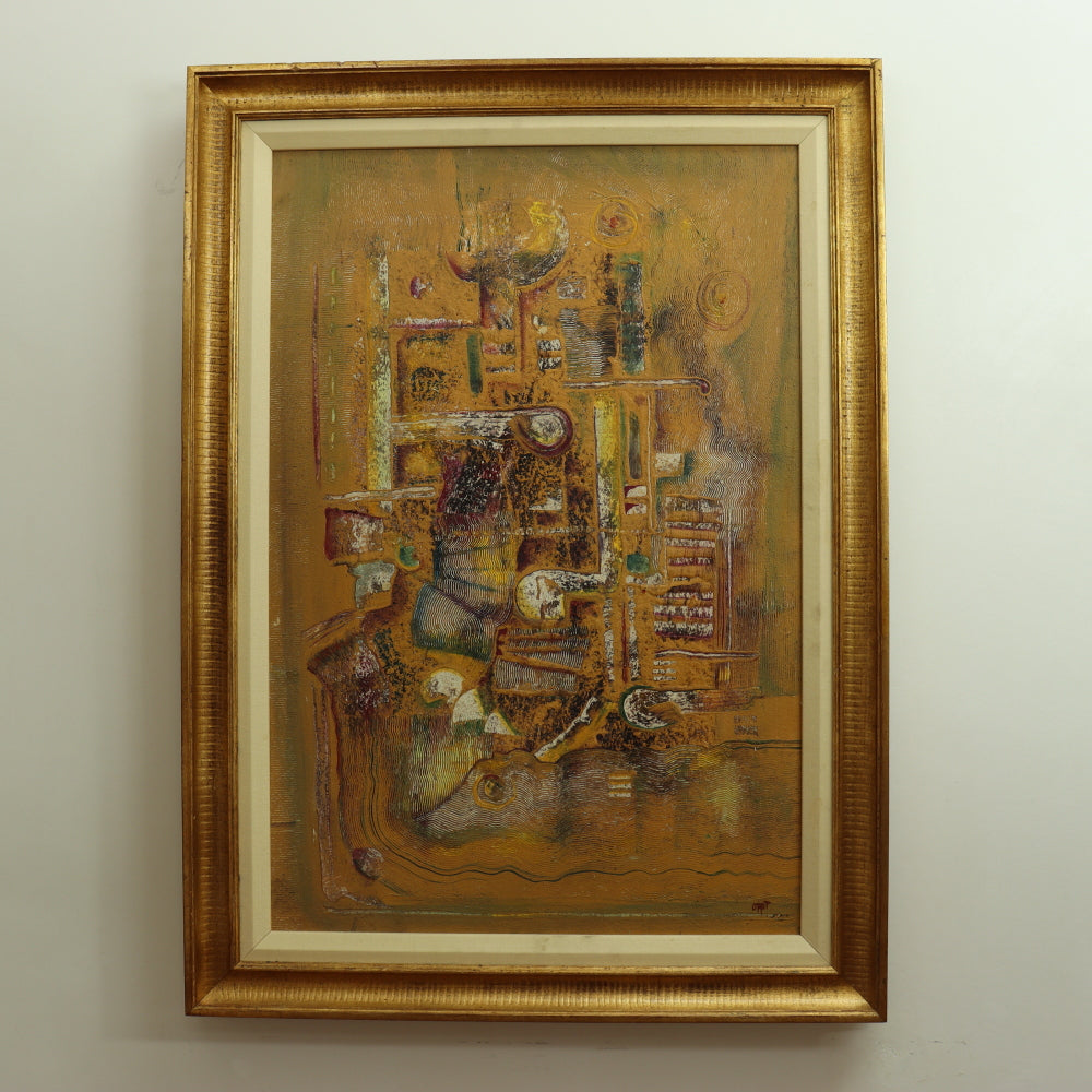 AW071: Latin School - Modern Abstract - Oil on Board