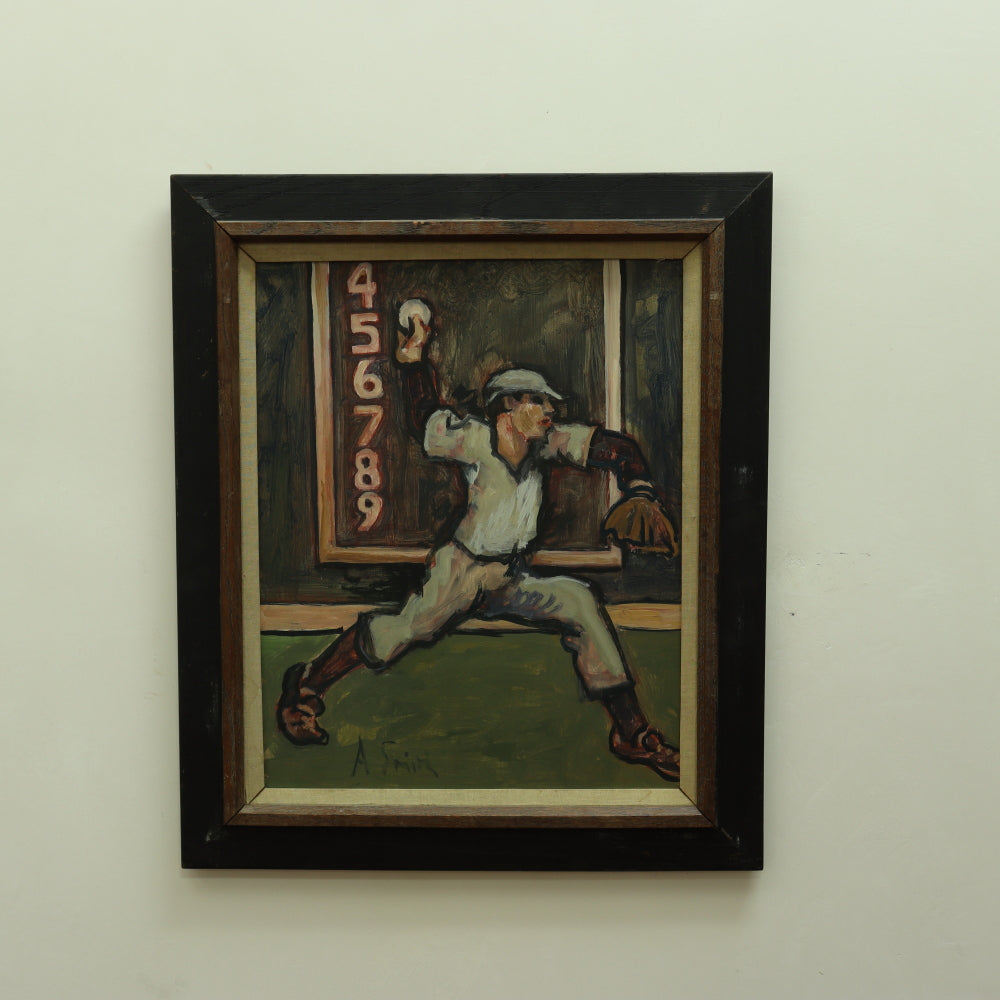 AW288: Arthur Smith - "New York Yankee" - Oil on Masonite Board