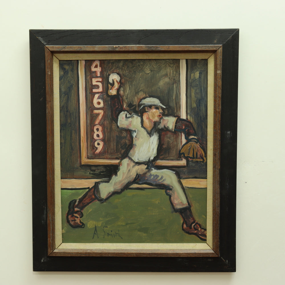 AW288: Arthur Smith - "New York Yankee" - Oil on Masonite Board