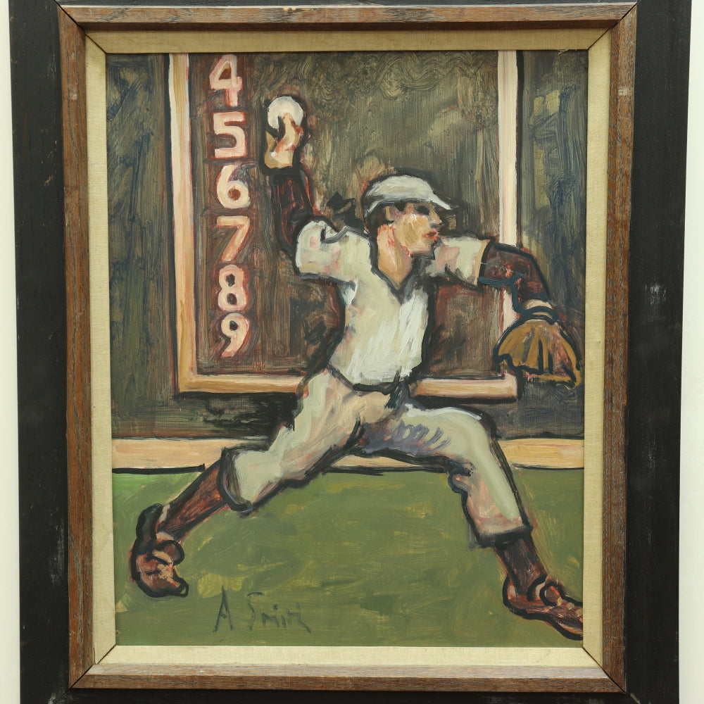 AW288: Arthur Smith - "New York Yankee" - Oil on Masonite Board