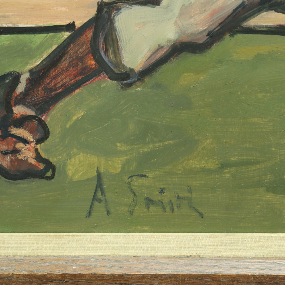 AW288: Arthur Smith - "New York Yankee" - Oil on Masonite Board