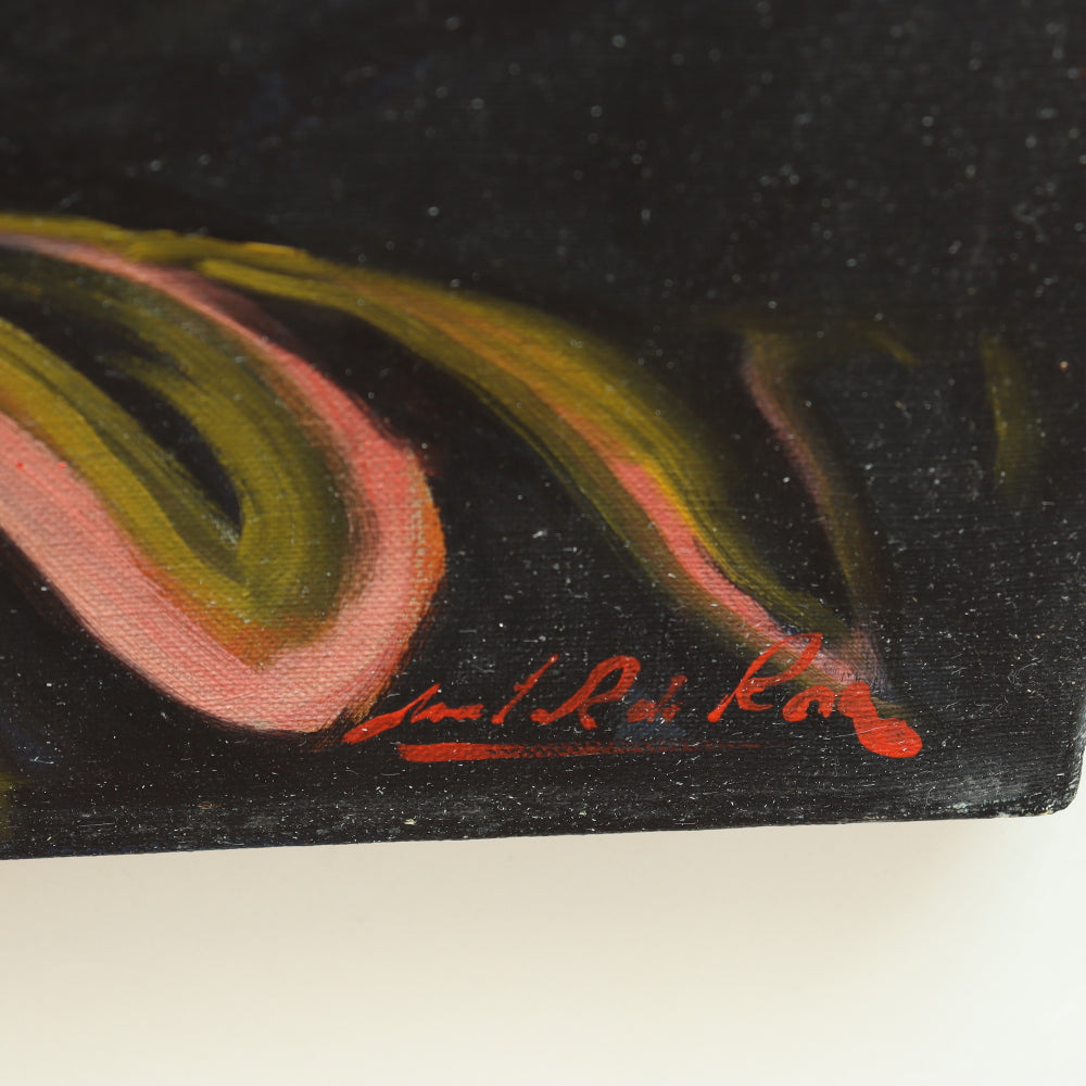 AW696: Portrait of a Persian Elder With Staff Oil on Canvas Painting