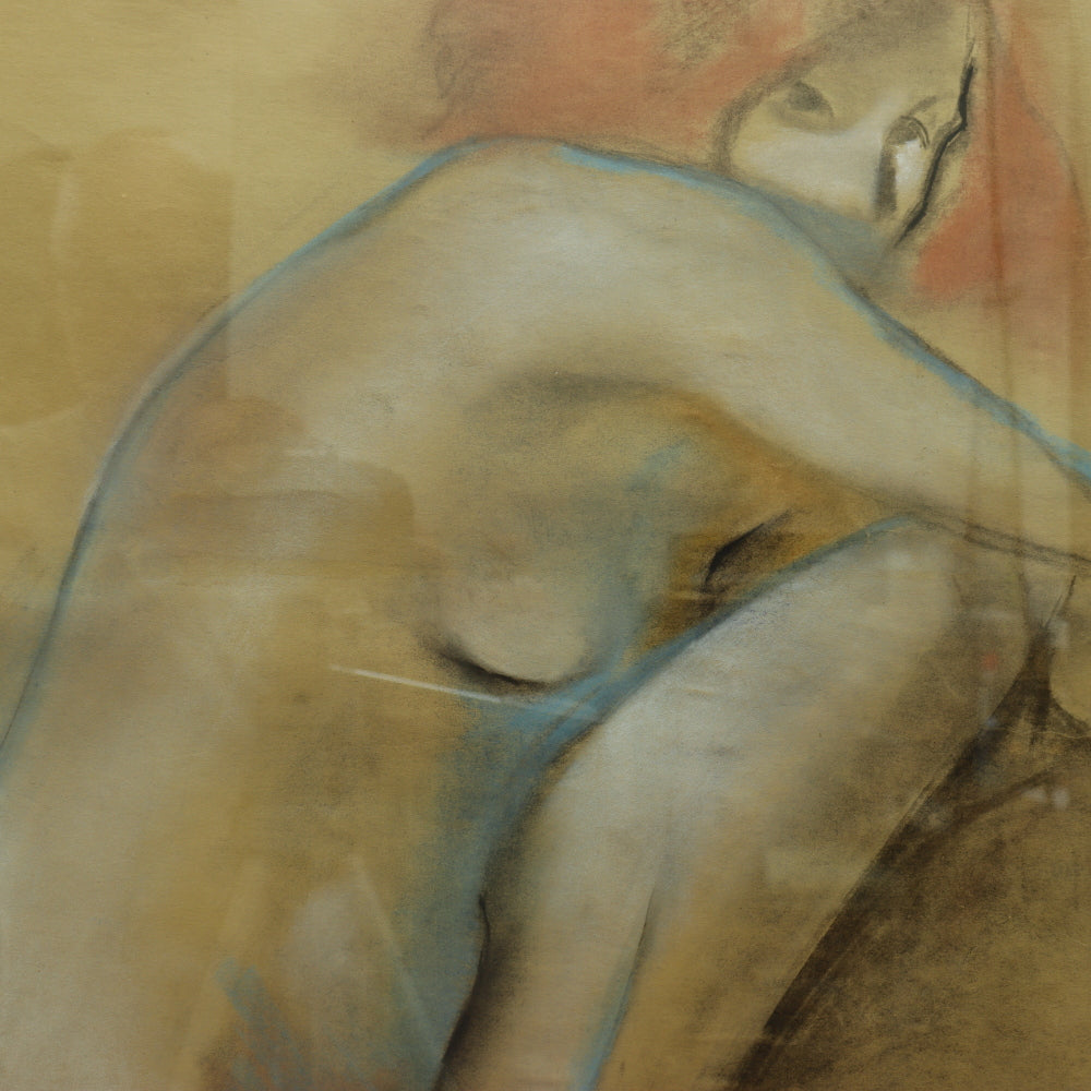 AW5-016: Arthur B. Carles "Angele Nude" Pastel on Paper Circa 1922