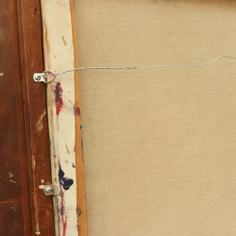 AW731: Anthony Springer "Self Portrait in Artists Studio" Post Impressionist Oil on Canvas