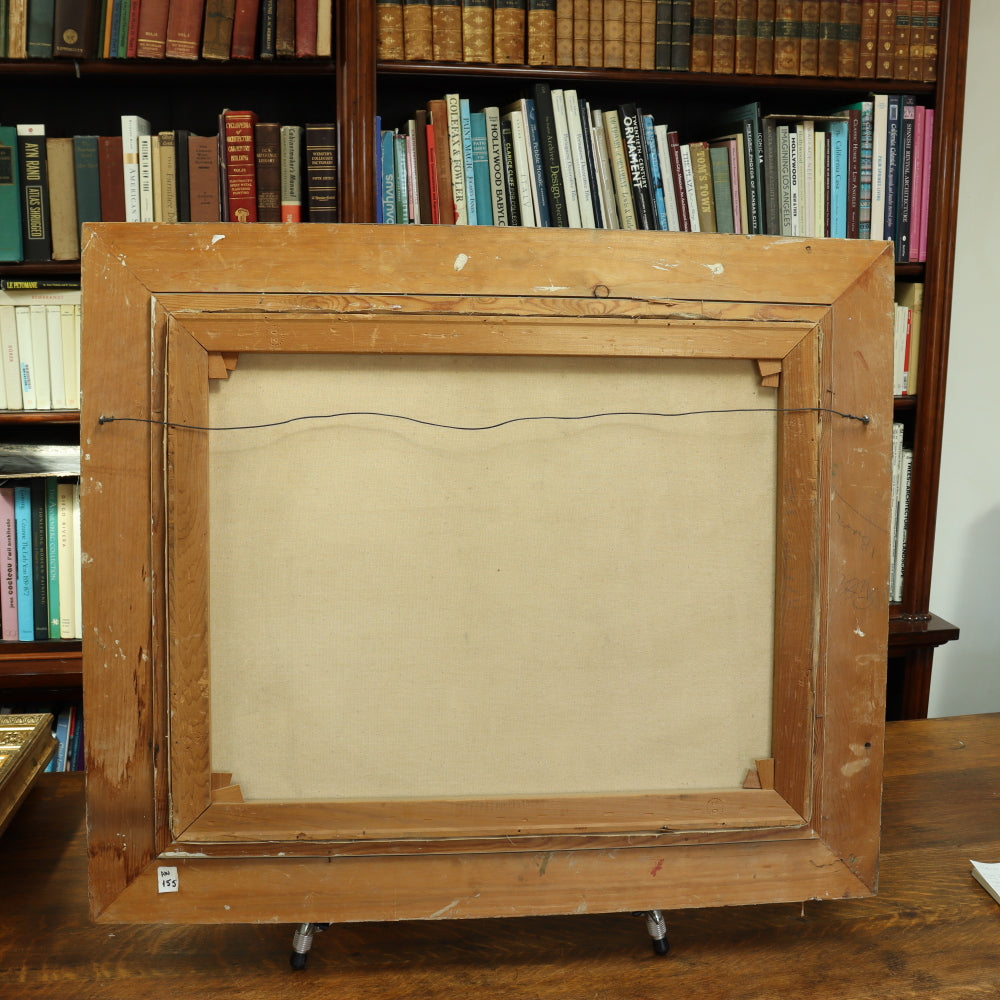 AW155: French School Rue Norvins, Montmartre Oil on Belgian Linen Painting