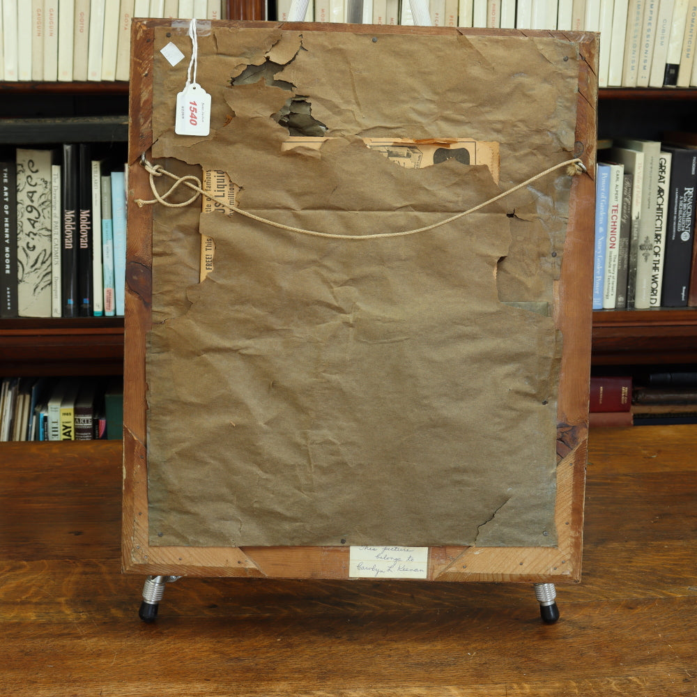 AW762: Oldrich Homolac Impressionist Oil on Board Portraiture of a European Man