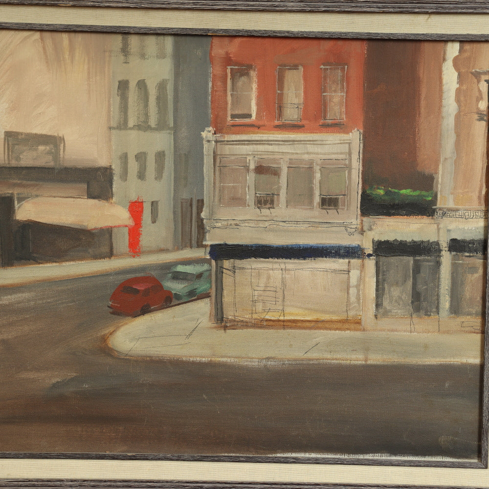 AW006: Seymore Thompson - Ashcan Oil on Canvas Circa 1960's