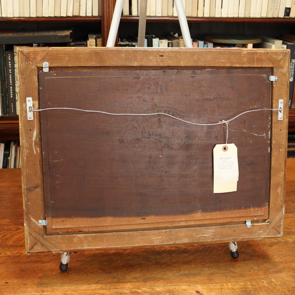 AW483: Georges Berges - Seashore - Oil on Mahogany Board