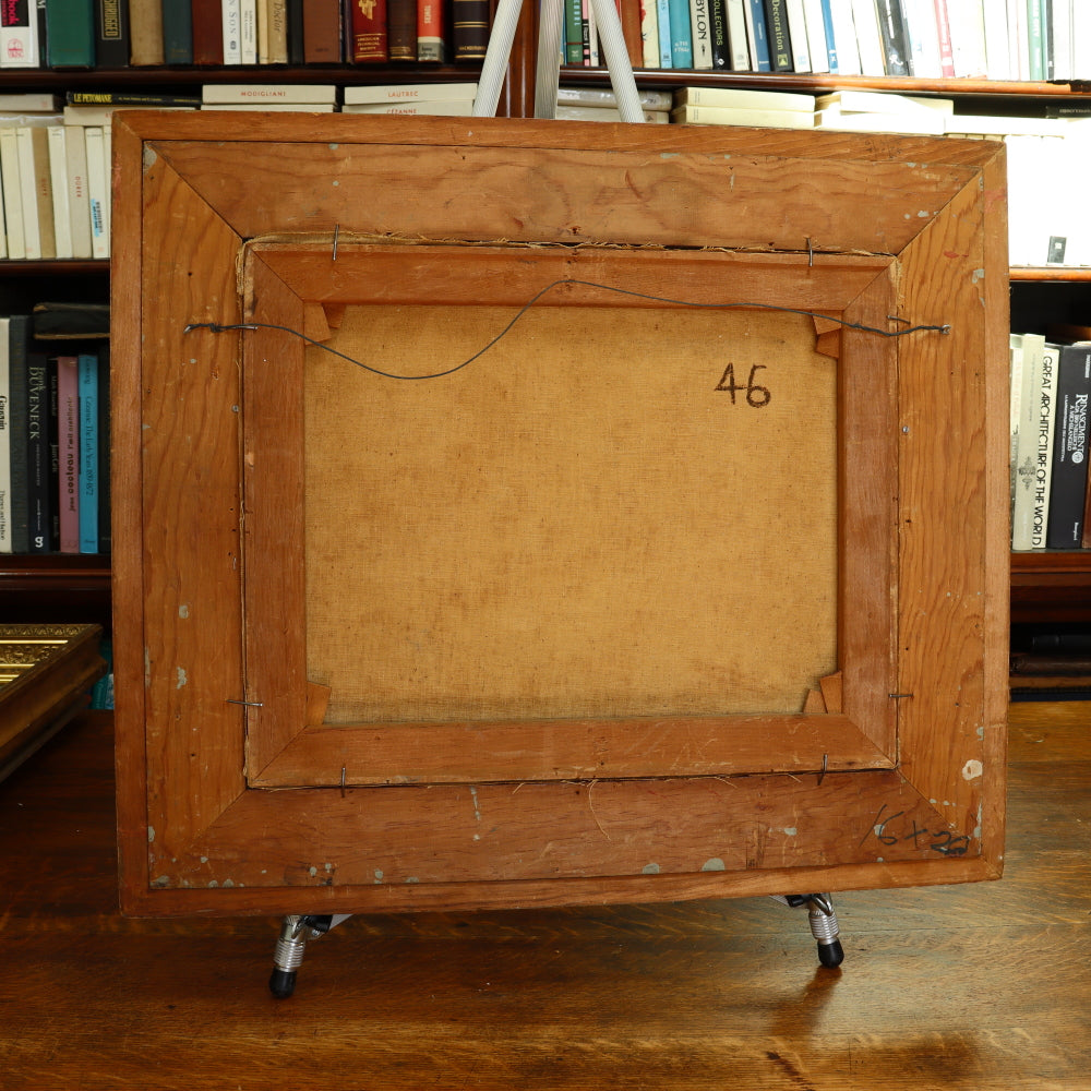 AW023: Joshua Meador California Foothill Landscape With Cabin Oil on Canvas