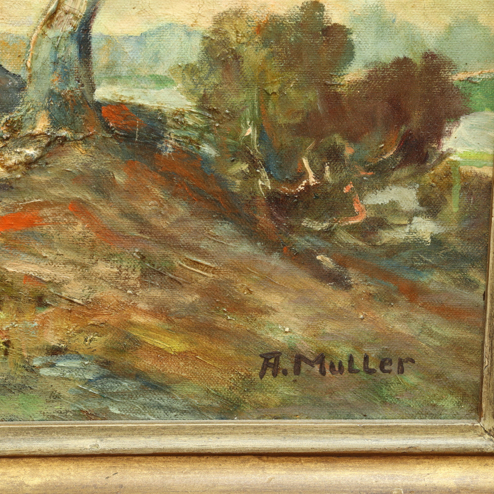 AW167: Alexander Muller California Plein Air Coastline Oil on Canvas