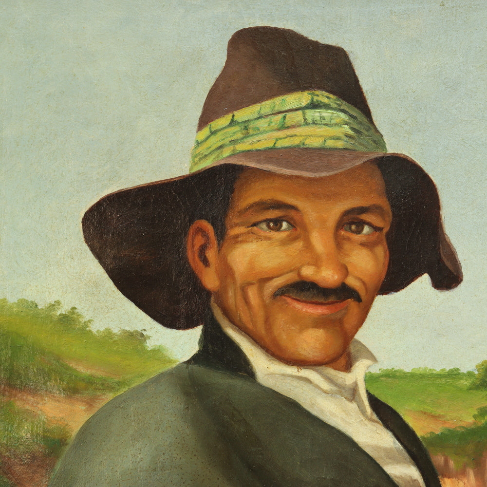 AW791: Valenticia Chaves Chilean Portrait Oil on Canvas