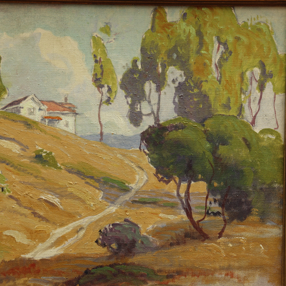 AW039: Dana Bartlett California Impressionist Landscape Oil on Canvas