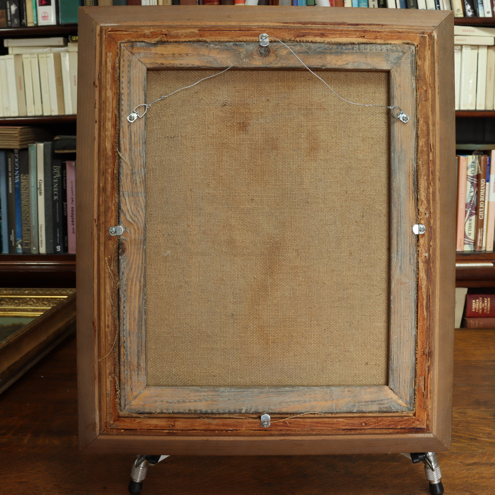 AW794: A Bryg Cubist Avante Garde Painting Man With Hat and Guitar