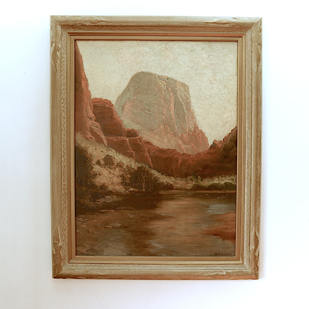 Dey de Ribcowsky "Red Rock Country" Oil on Canvas on Board Painting | Work of Man