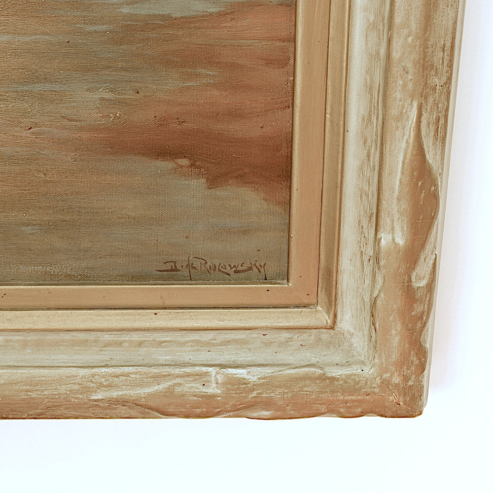 AW097: Dey de Ribcowsky "Red Rock Country" Oil on Canvas on Board Painting