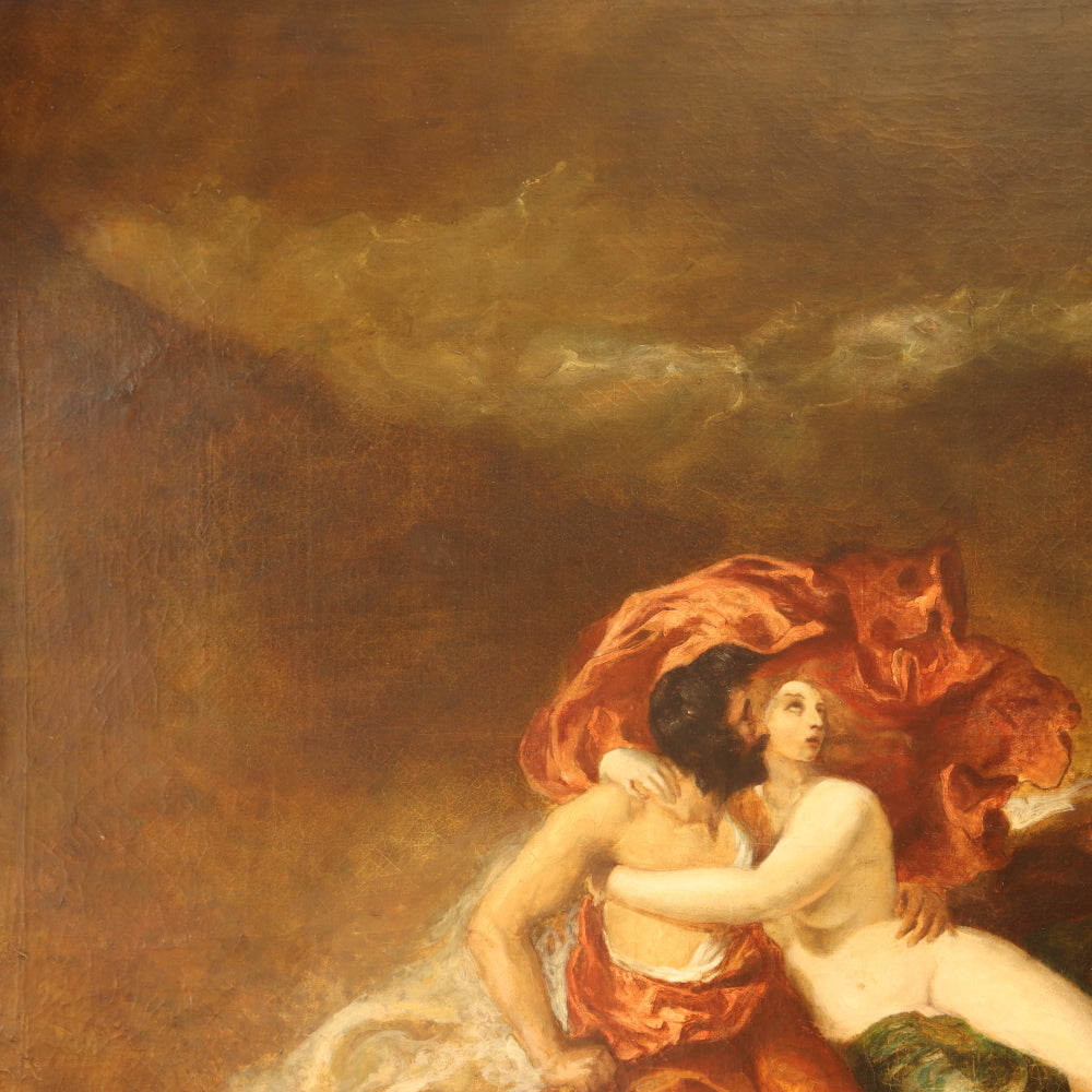 AW487: Mid 19th Century Recreation of William Etty's "The Storm" - Oil on Canvas
