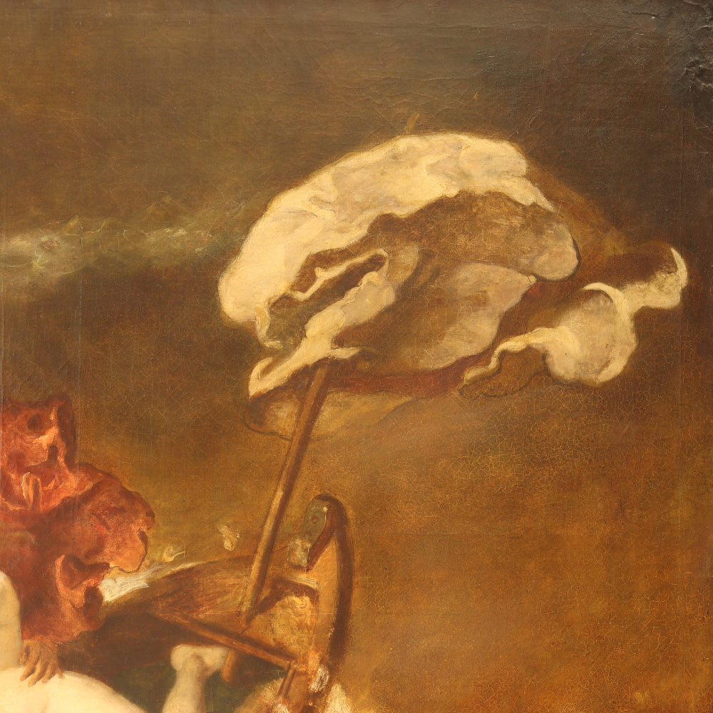 AW487: Mid 19th Century Recreation of William Etty's "The Storm" - Oil on Canvas