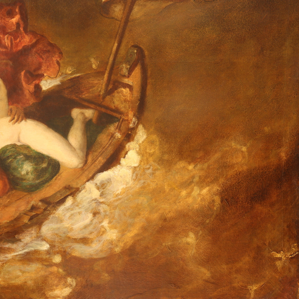 AW487: Mid 19th Century Recreation of William Etty's "The Storm" - Oil on Canvas