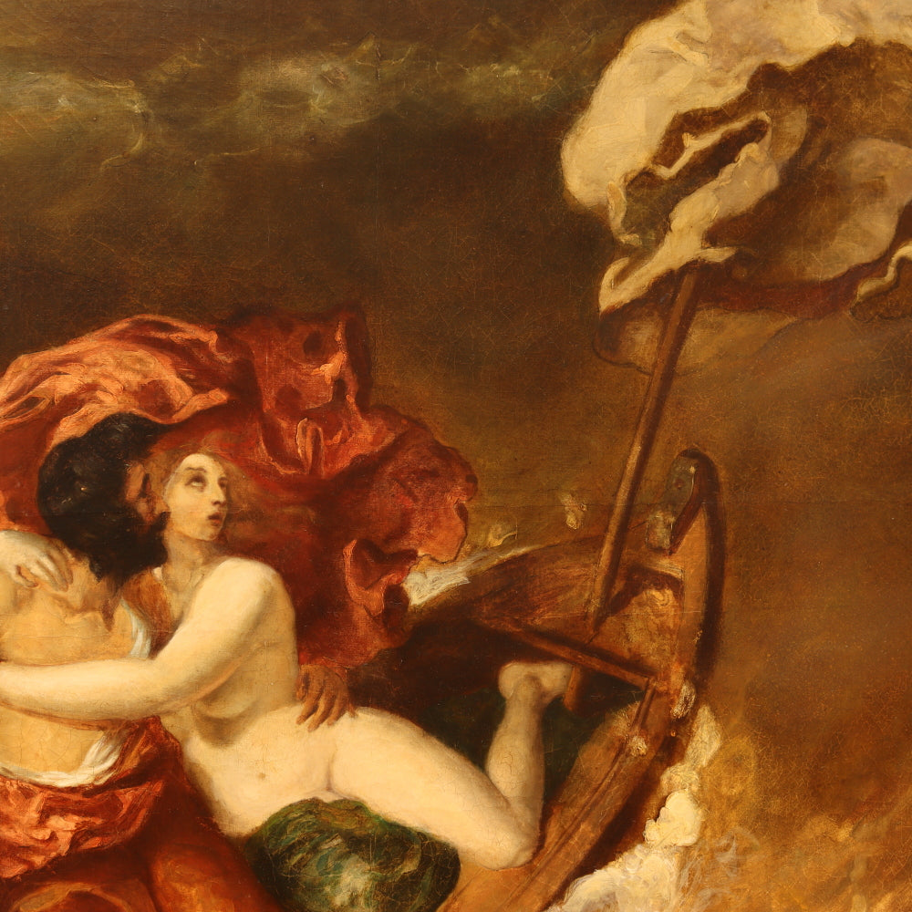 AW487: Mid 19th Century Recreation of William Etty's "The Storm" - Oil on Canvas