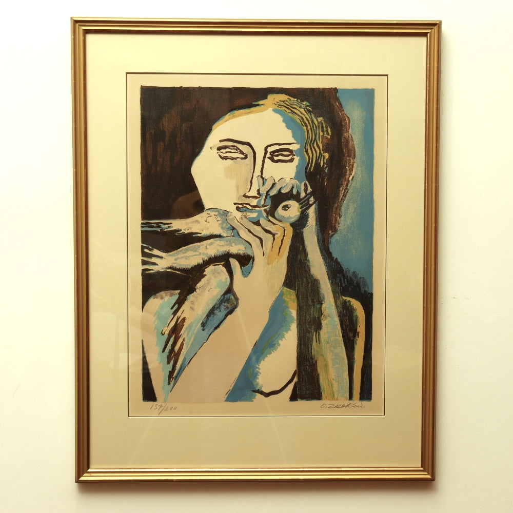 Ossip Zadkine "Woman With Dove" Serigraph | Work of Man