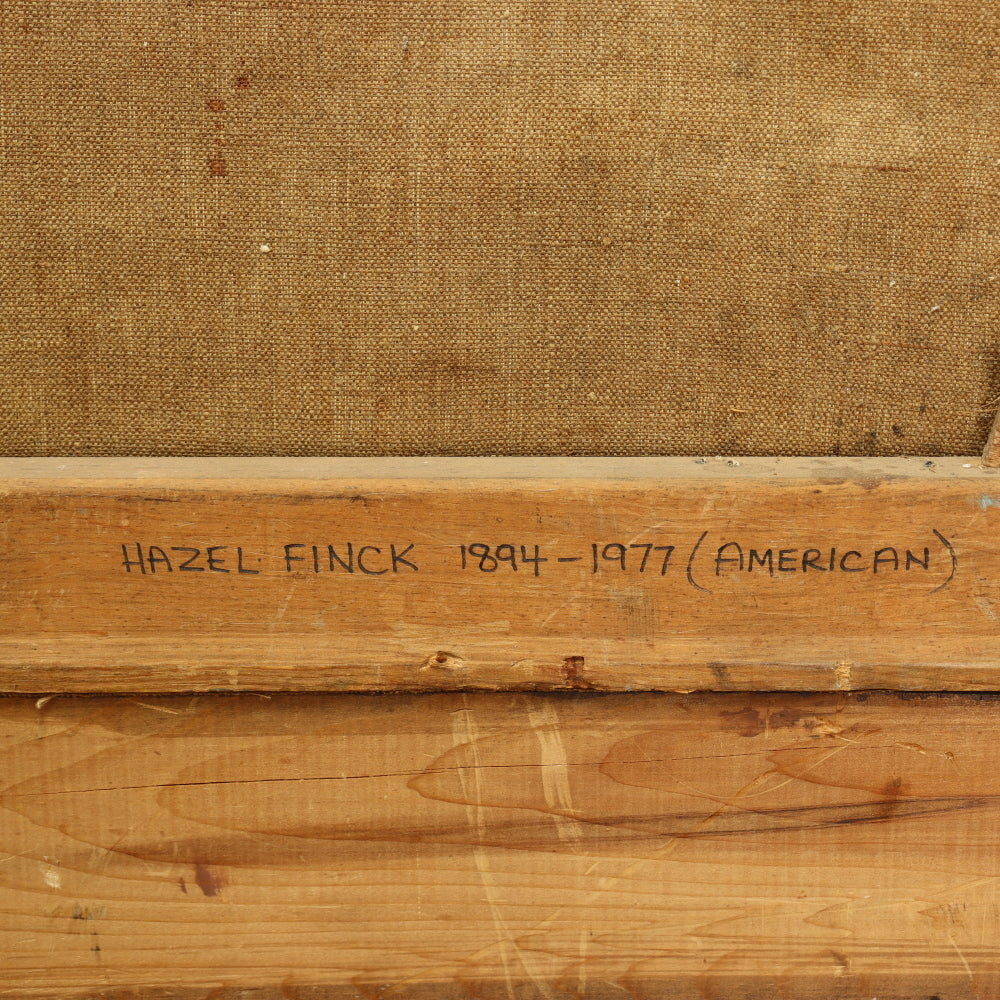 AW027: Hazel Finck "Barn Killingsworth" Oil on Canvas Painting