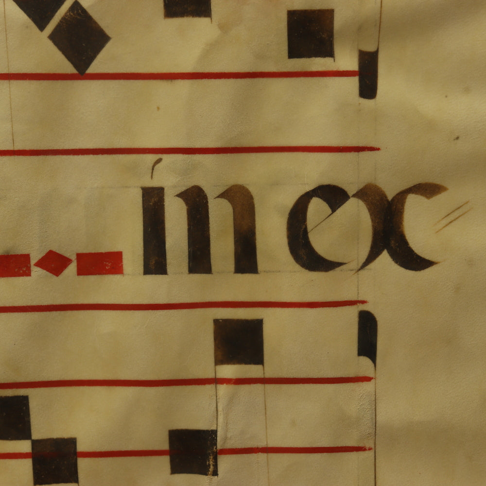 AW6-420: 16th Century Latin Gregorian Aniphonal Manuscript With Illuminated Letters