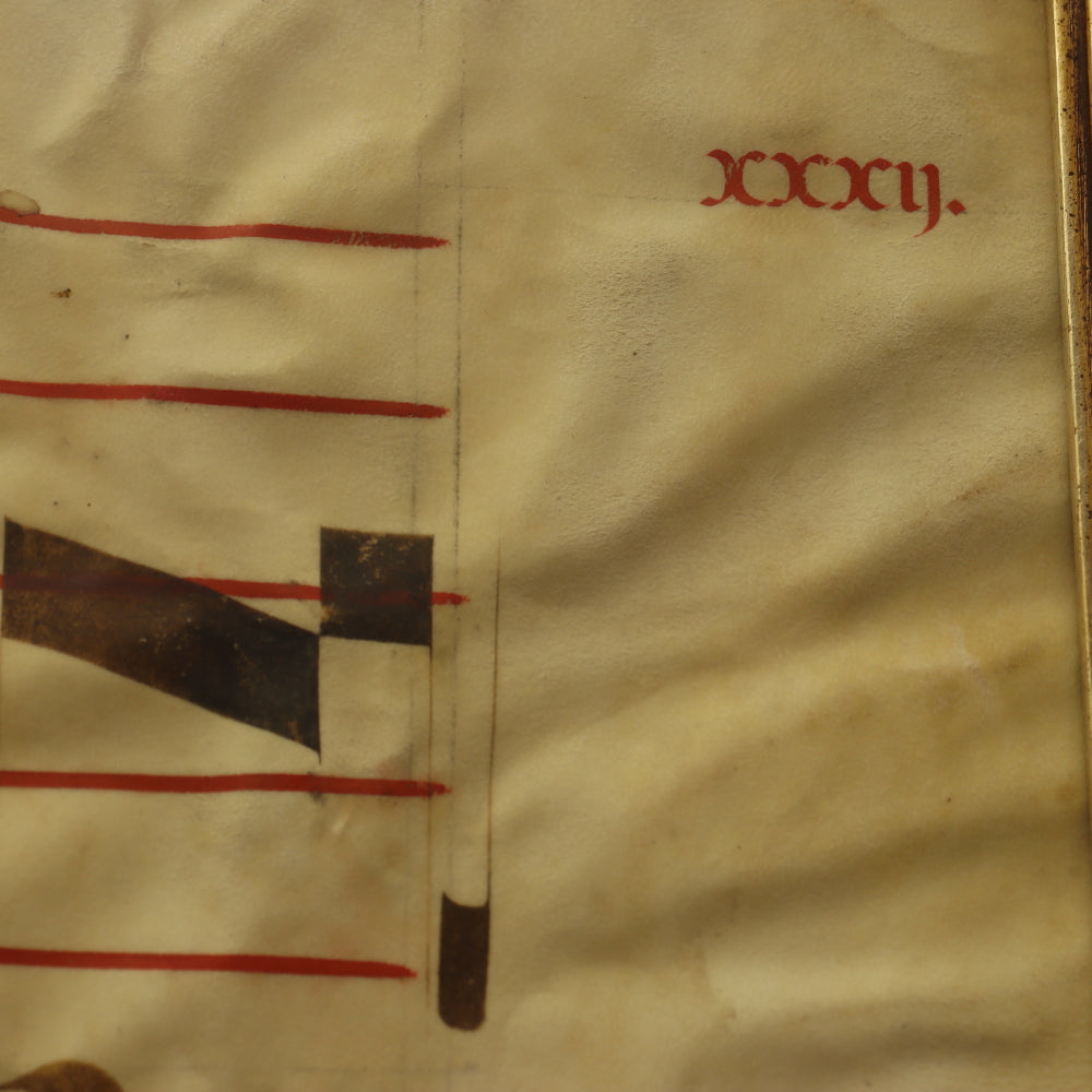 AW6-420: 16th Century Latin Gregorian Aniphonal Manuscript With Illuminated Letters