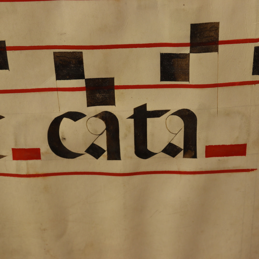 AW6-420: 16th Century Latin Gregorian Aniphonal Manuscript With Illuminated Letters