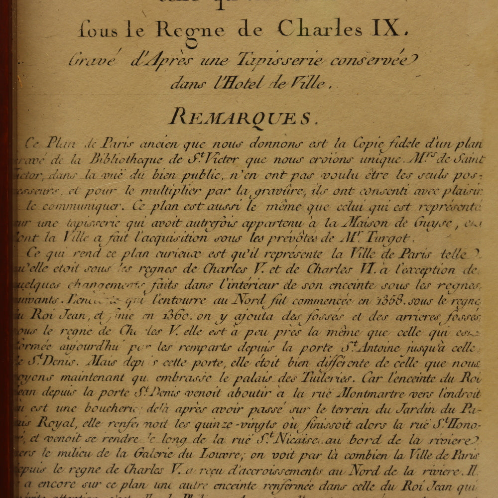 AW7-028: Guillaume Dheulland Plan en Perspective, De La Ville De Paris telle qu'ell etoit sous le Regne de Charles IX . . .