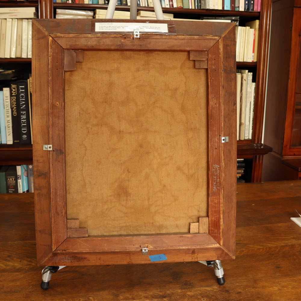 AW820: Jack Levitz Burlesque Girl's Day in Court WPA Ashcan Oil on Canvas Painting