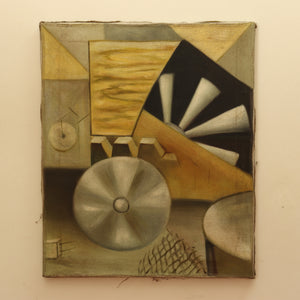 AW822: After Alexander Rodchenko Suprematist Avant Garde Constructivist Oil on Canvas Painting