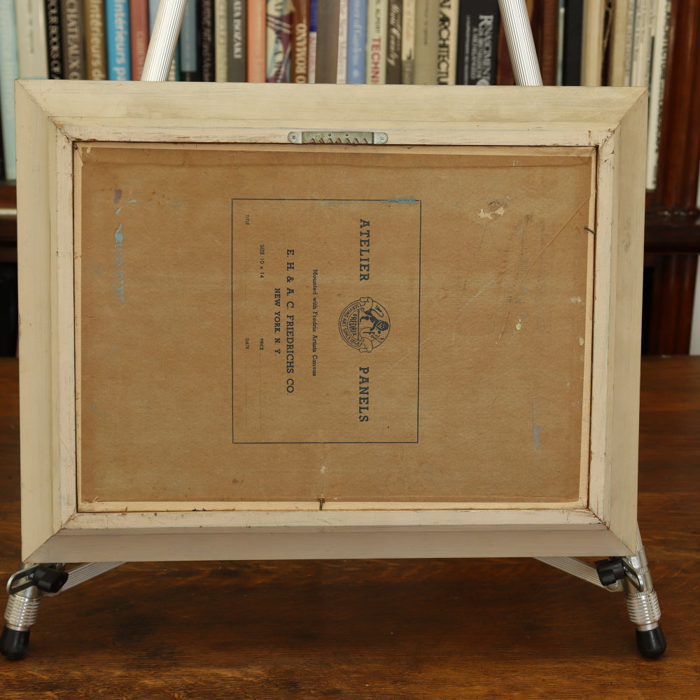 AW825: Modernist Impasto Impressionist Landscape Oil on Board Painting