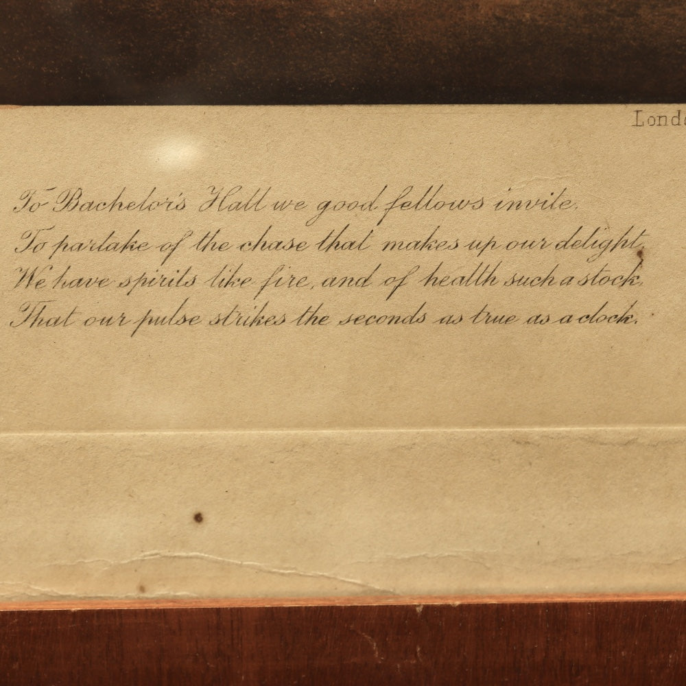 AW8-040: Turner Francis Calcraft "Bachelors Hall The Meet"  Hand Colored Lithograph Hunt Scene Circa 1835