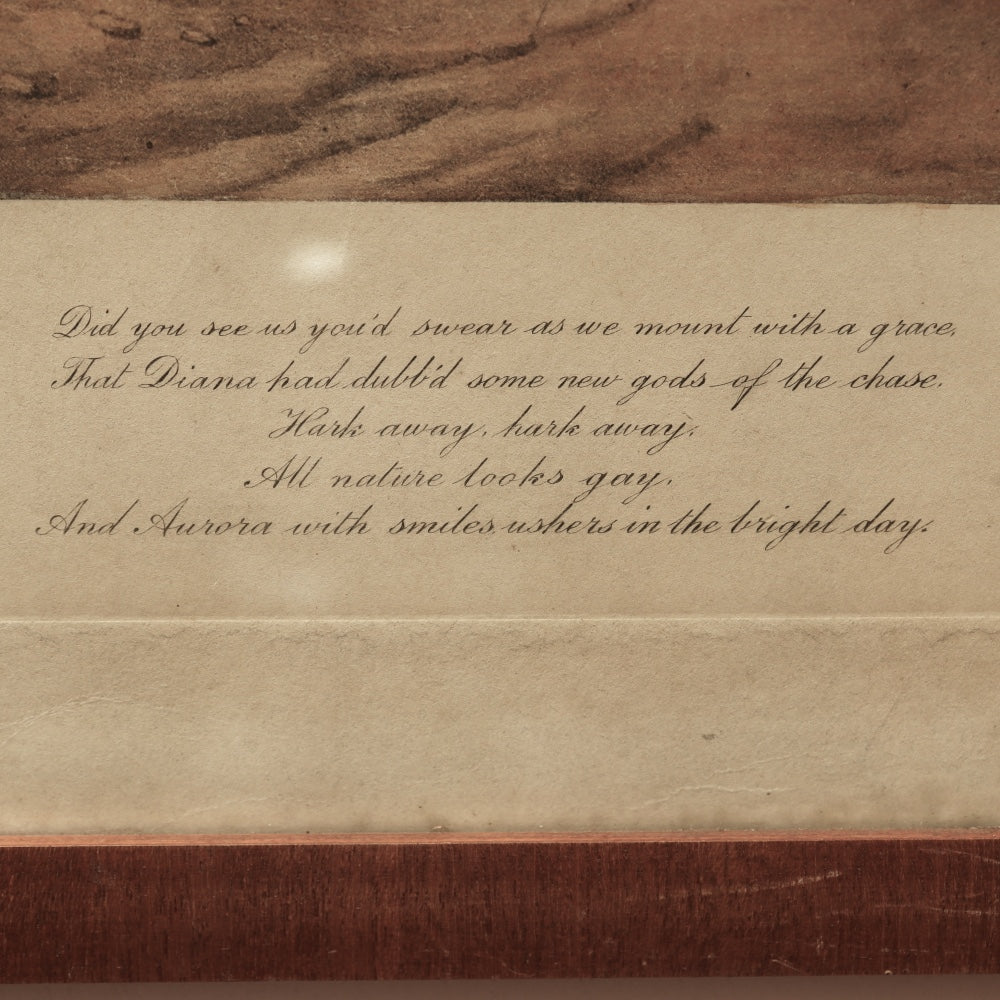 AW8-040: Turner Francis Calcraft "Bachelors Hall The Meet"  Hand Colored Lithograph Hunt Scene Circa 1835
