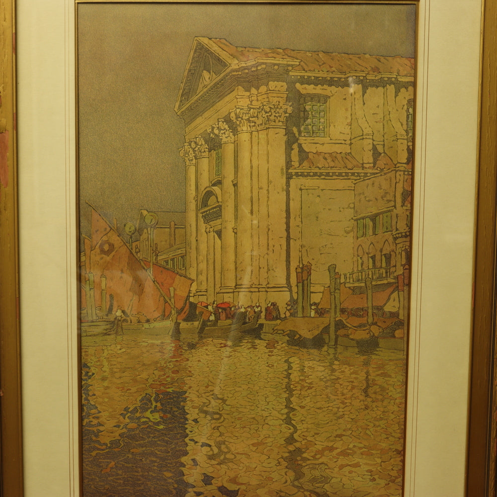 AW8-075: Jules Guerin Church of San Salvatore, Venice Chromolithograph