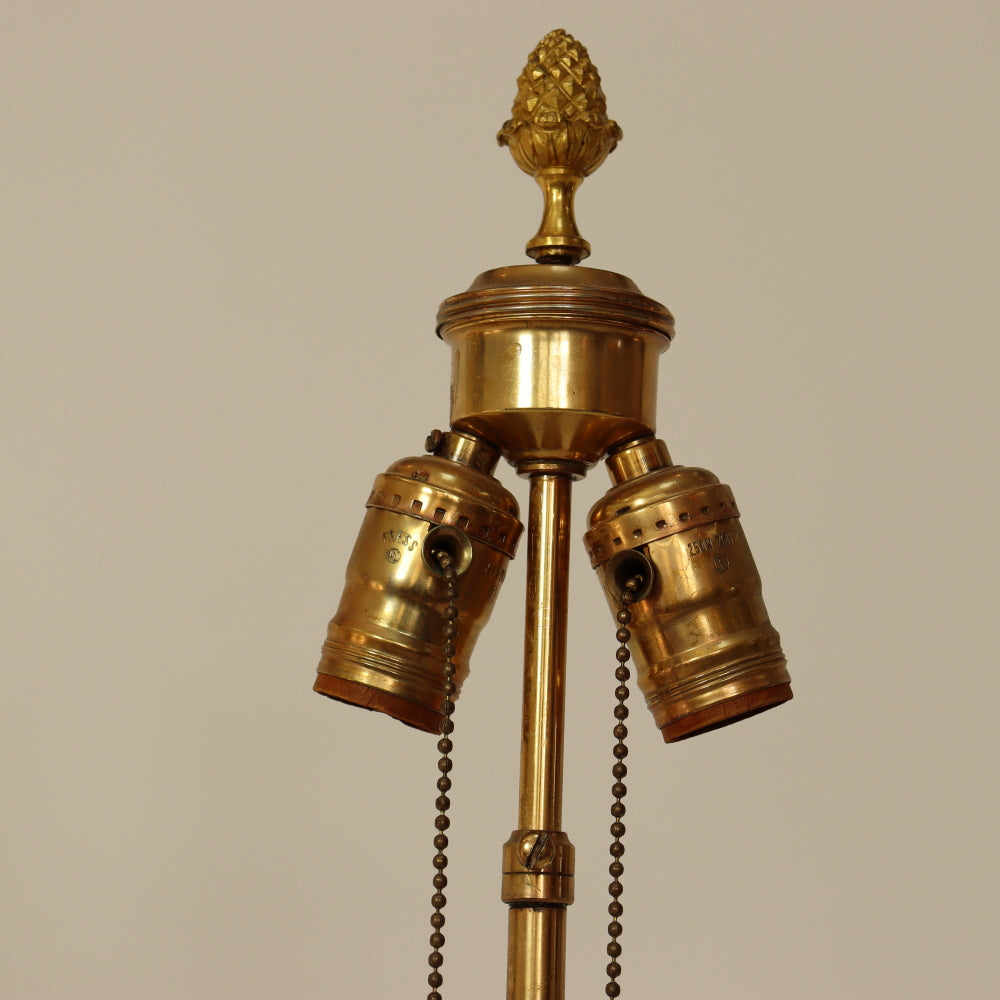 AL2-002: Pair of Early 20th Century French Gilt Bronze Ormolu Mounted Urn Form Lamps