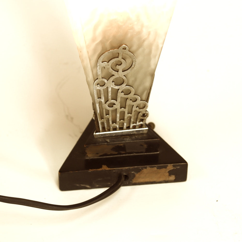 AL2-033: Antique Art Deco Table Top Night Lamp