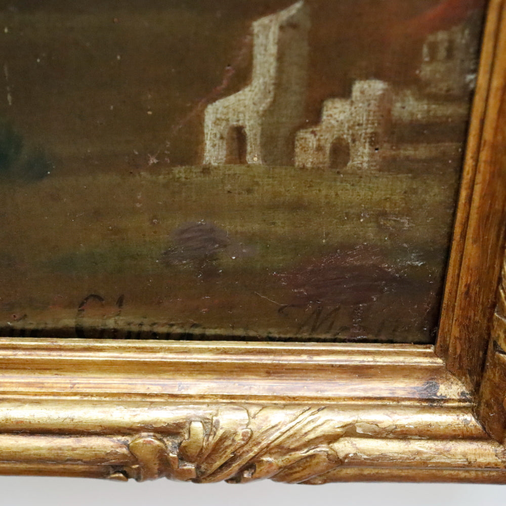 AW868: San Clemente Obispo y Mártir - 18th Century Oil on Canvas Painting