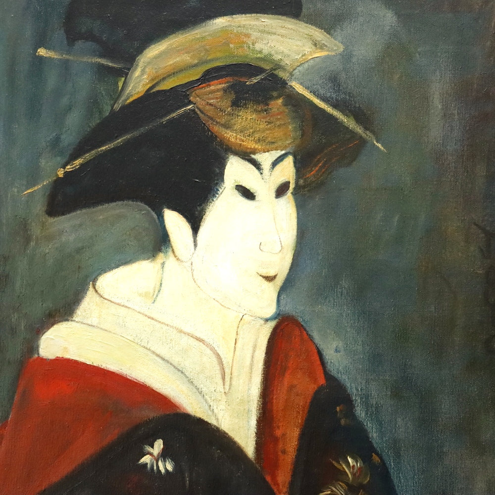 AW734: Jose Joya "Geisha"  Oil on Canvas Signed "Joya"