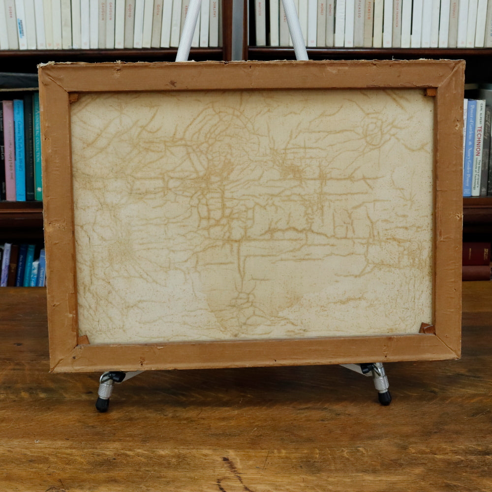 AW869: St. Peters Square Antique Early 20th Century Oil on Canvas Painting