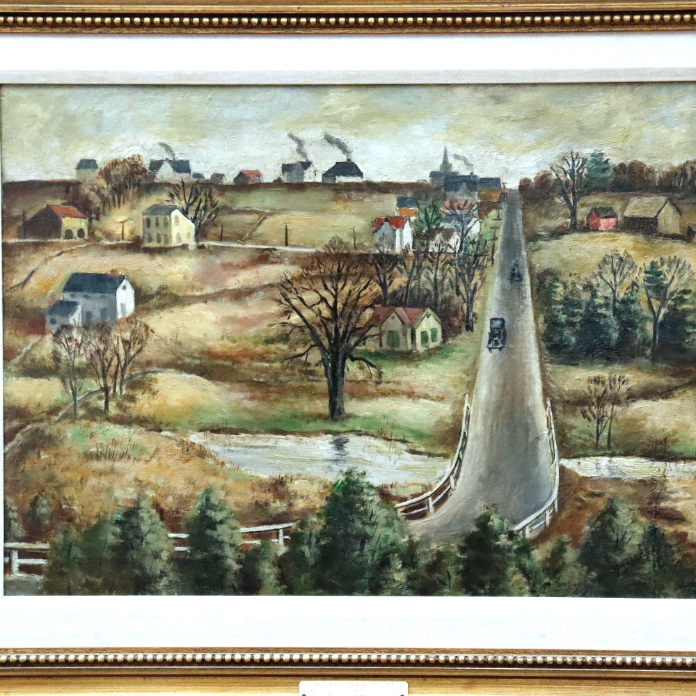 AW871: Arnold Blanch WPA Artist West Hurley, 1929 Oil on Canvas Painting